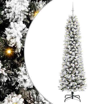 Albero di Natale artificiale con 300 LED Verde e bianco 210 cm