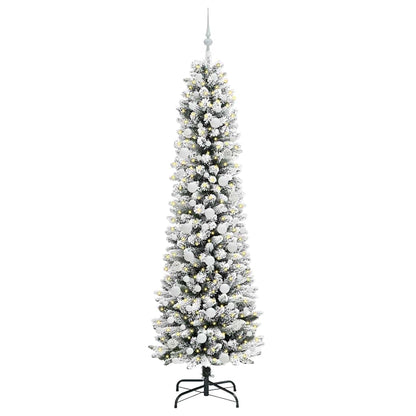 Albero di Natale artificiale con 300 LED Verde e bianco 210 cm