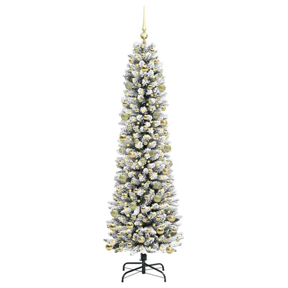 Albero di Natale artificiale con 300 LED Verde e bianco 210 cm