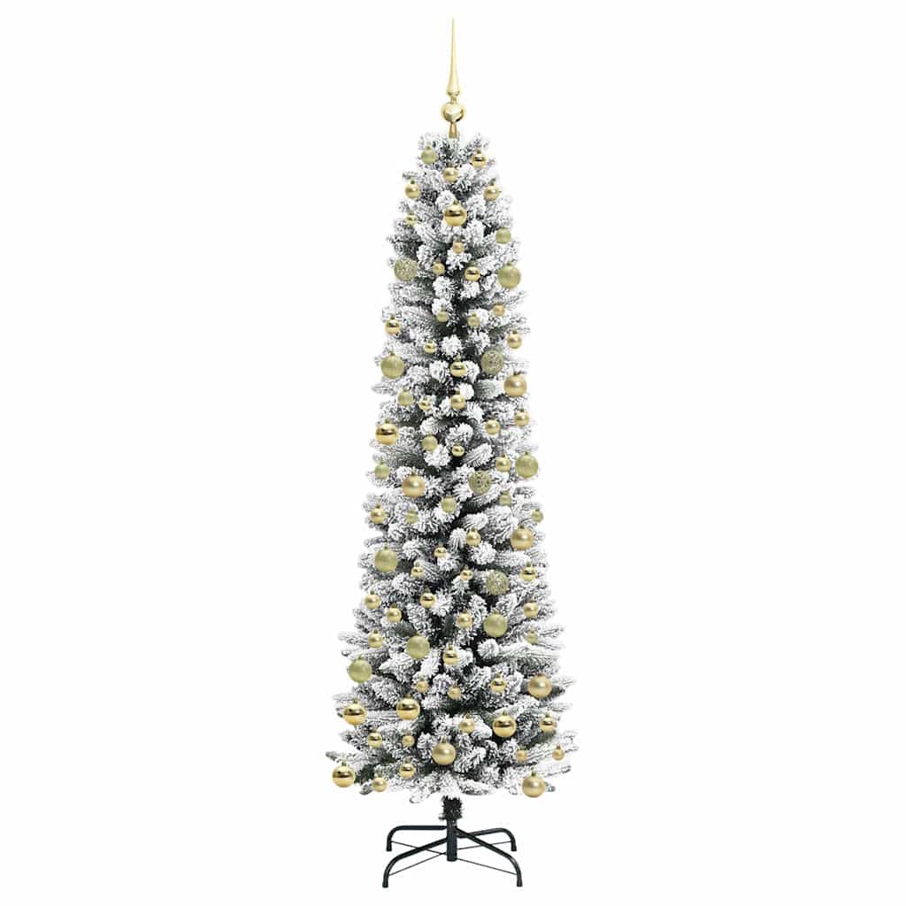 Albero di Natale artificiale con 300 LED Verde e bianco 210 cm