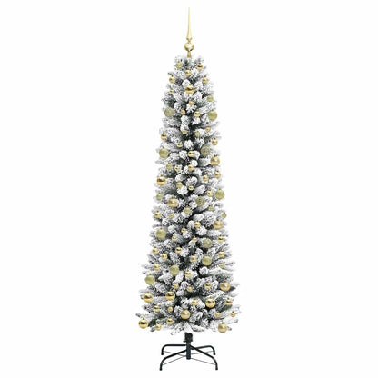 Albero di Natale artificiale con 300 LED Verde e bianco 210 cm
