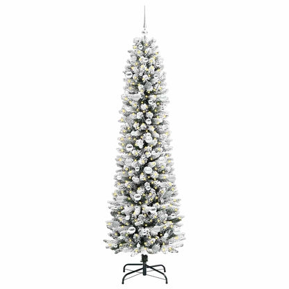 Albero di Natale artificiale con 300 LED Verde e bianco 210 cm