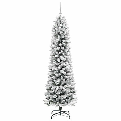 Albero di Natale artificiale con 300 LED Verde e bianco 210 cm