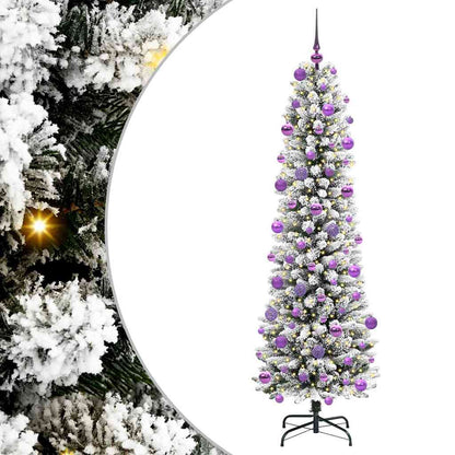 Albero di Natale artificiale con 300 LED Verde e bianco 210 cm