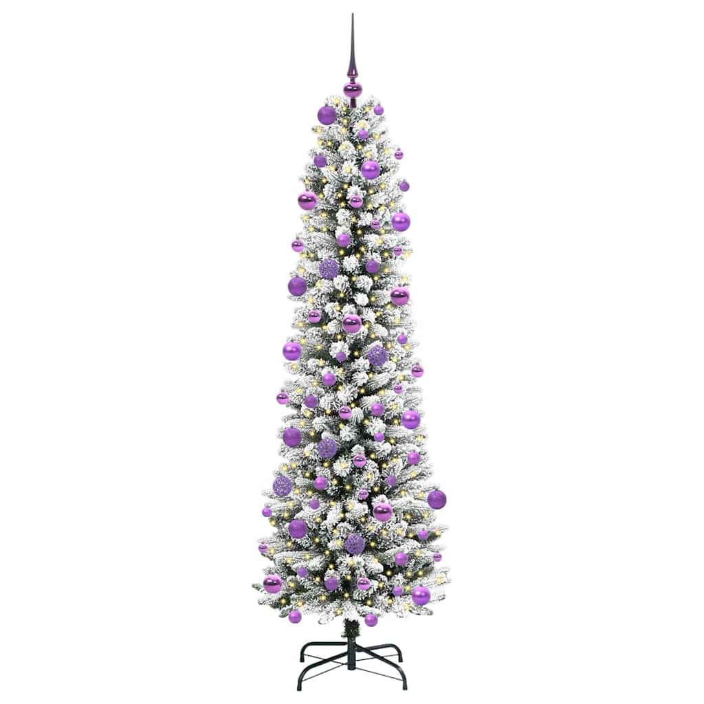 Albero di Natale artificiale con 300 LED Verde e bianco 210 cm