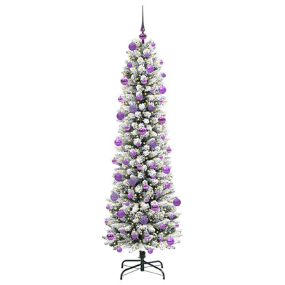 Albero di Natale artificiale con 300 LED Verde e bianco 210 cm