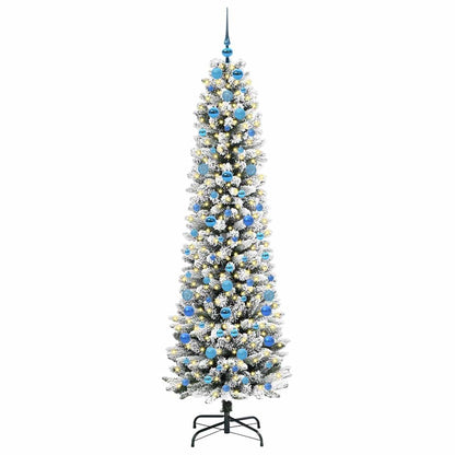Albero di Natale artificiale con 300 LED Verde e bianco 210 cm