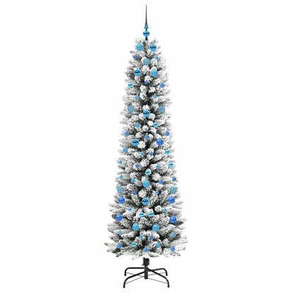 Albero di Natale artificiale con 300 LED Verde e bianco 210 cm