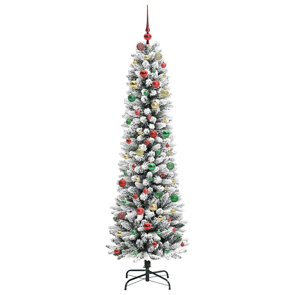 Albero di Natale artificiale con 300 LED Verde e bianco 210 cm