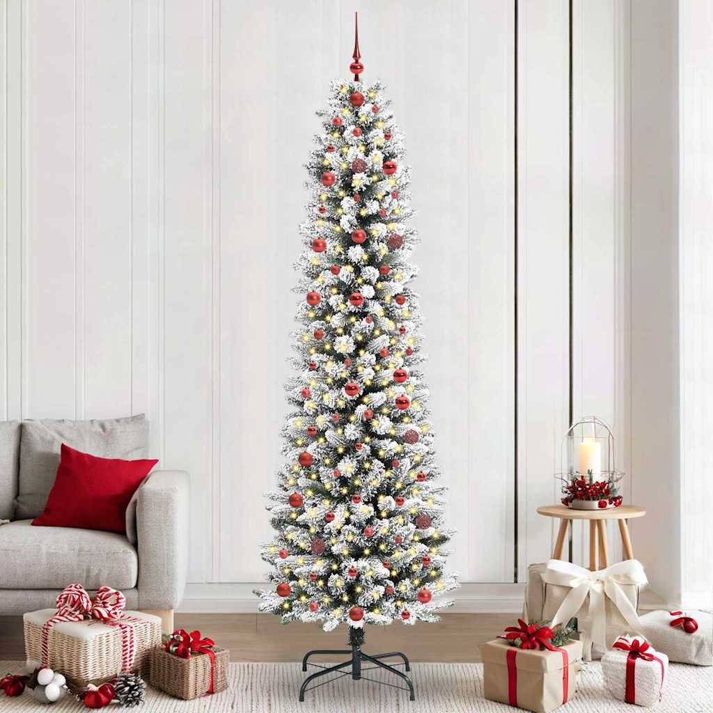Albero di Natale artificiale con 300 LED Verde e bianco 240 cm