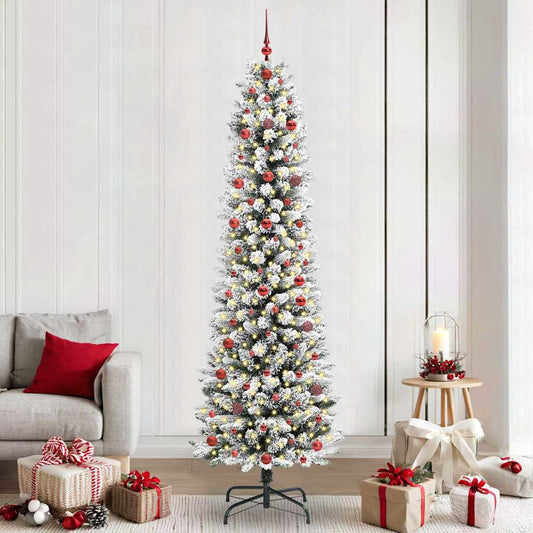 Albero di Natale artificiale con 300 LED Verde e bianco 240 cm