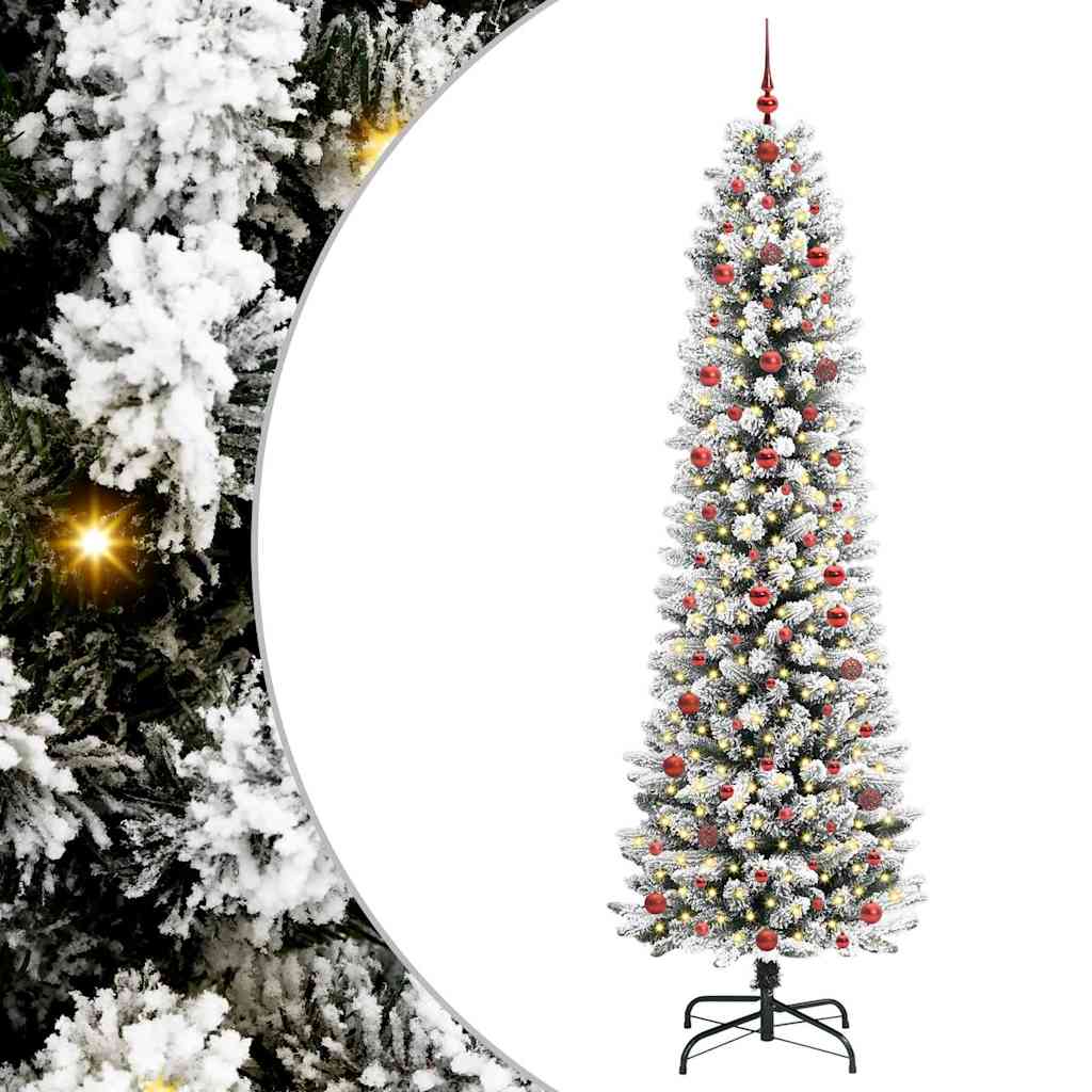 Albero di Natale artificiale con 300 LED Verde e bianco 240 cm