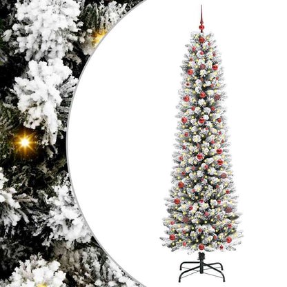 Albero di Natale artificiale con 300 LED Verde e bianco 240 cm