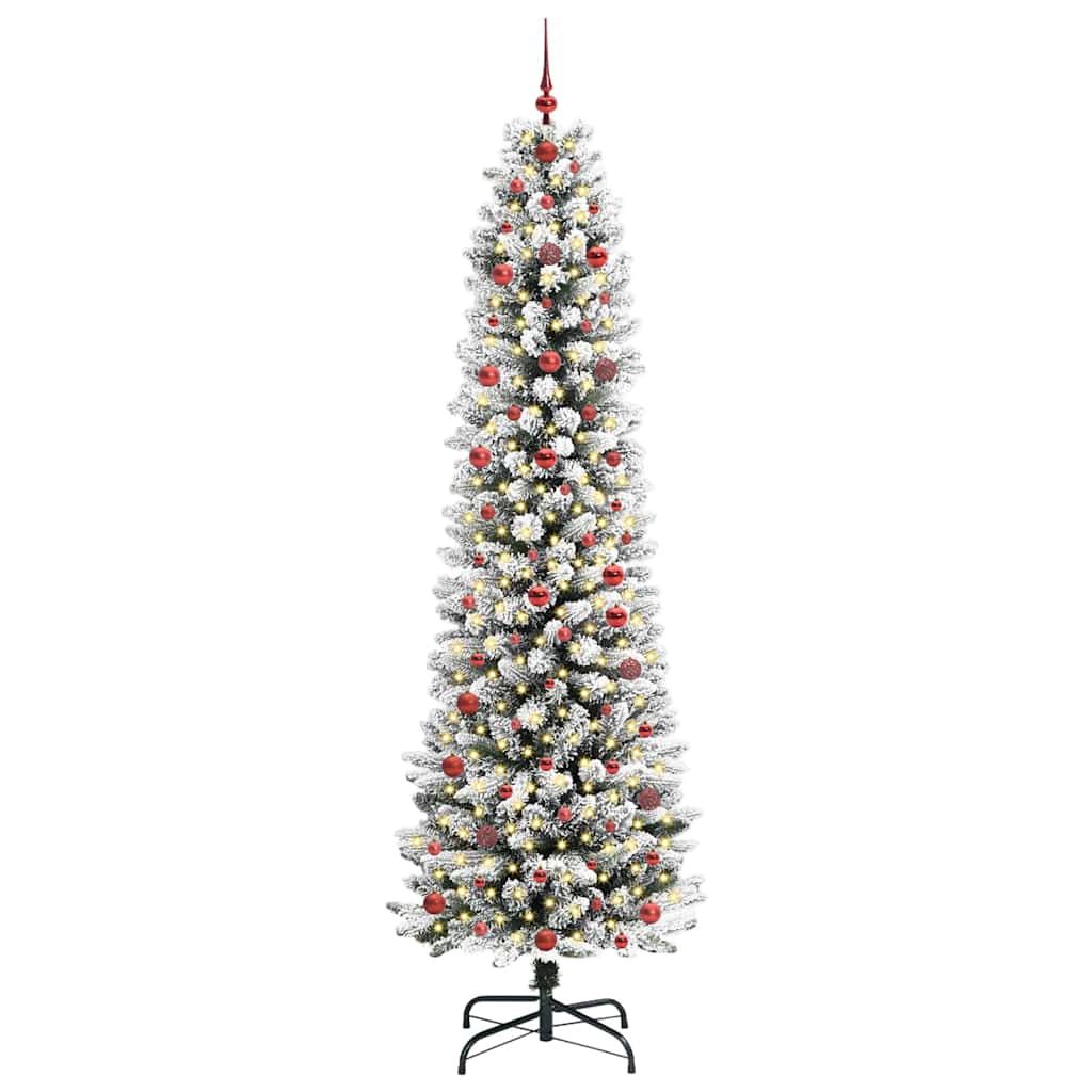 Albero di Natale artificiale con 300 LED Verde e bianco 240 cm