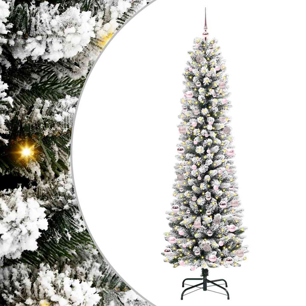Albero di Natale artificiale con 300 LED Verde e bianco 240 cm