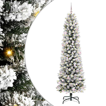 Albero di Natale artificiale con 300 LED Verde e bianco 240 cm