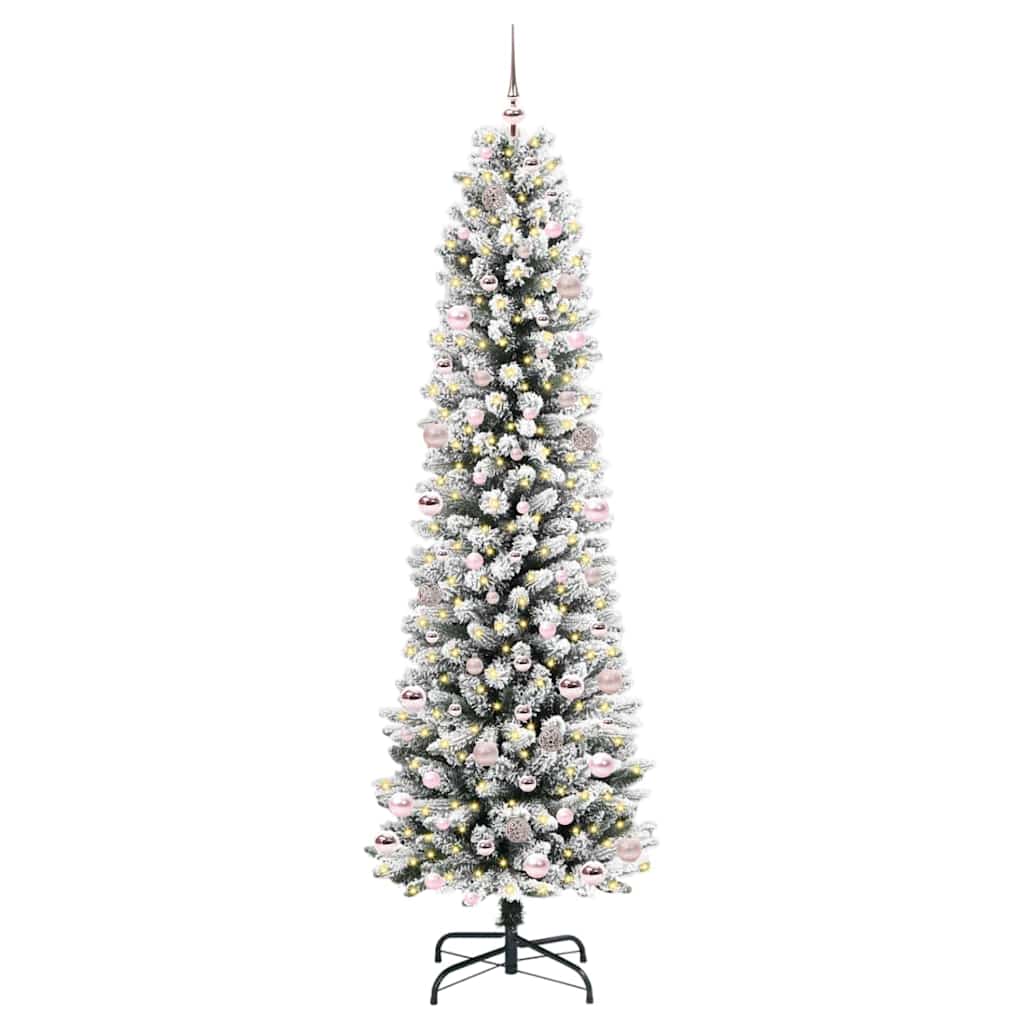 Albero di Natale artificiale con 300 LED Verde e bianco 240 cm