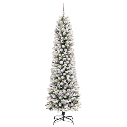 Albero di Natale artificiale con 300 LED Verde e bianco 240 cm