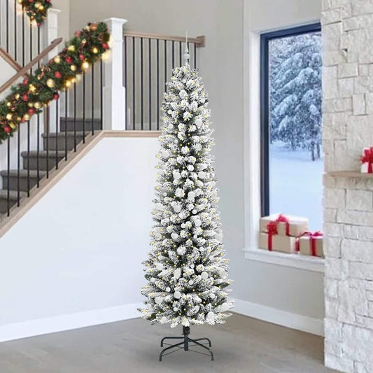Albero di Natale artificiale con 300 LED Verde e bianco 240 cm