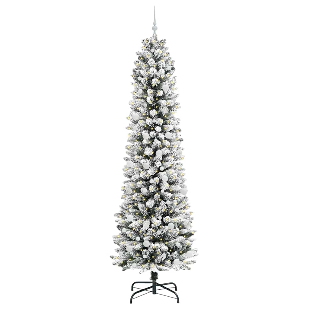 Albero di Natale artificiale con 300 LED Verde e bianco 240 cm