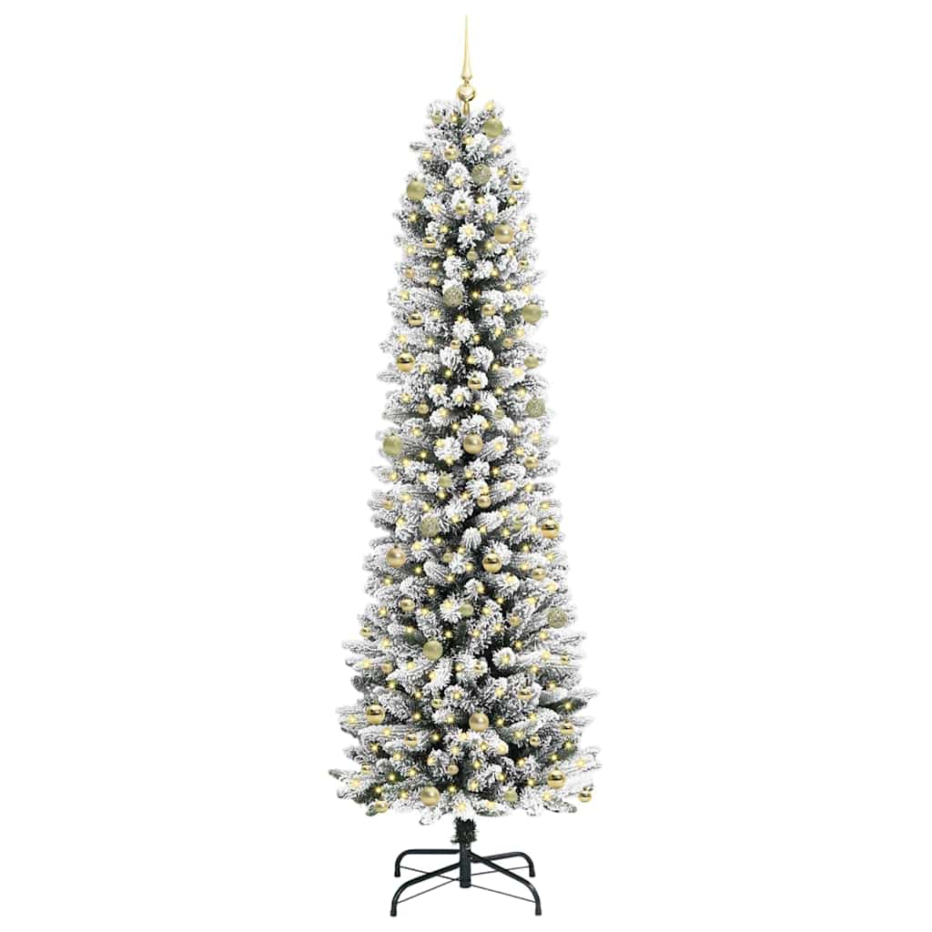 Albero di Natale artificiale con 300 LED Verde e bianco 240 cm