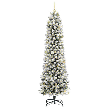 Albero di Natale artificiale con 300 LED Verde e bianco 240 cm