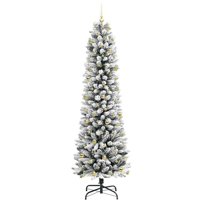 Albero di Natale artificiale con 300 LED Verde e bianco 240 cm
