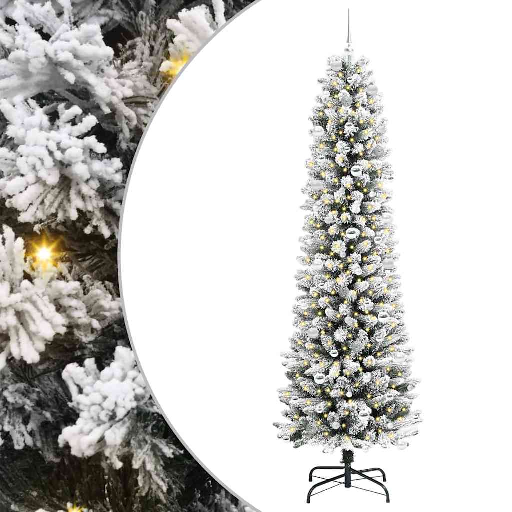 Albero di Natale artificiale con 300 LED Verde e bianco 240 cm