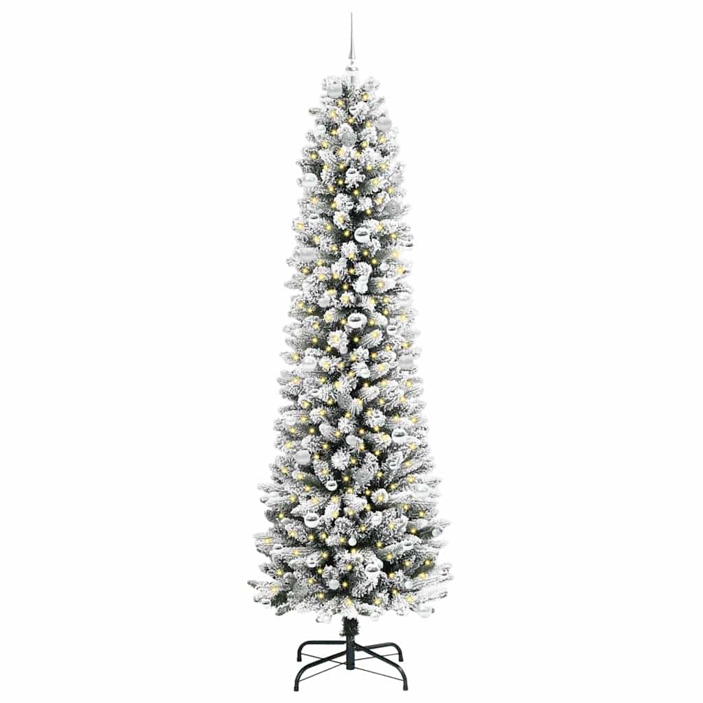 Albero di Natale artificiale con 300 LED Verde e bianco 240 cm