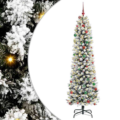 Albero di Natale artificiale con 300 LED Verde e bianco 240 cm