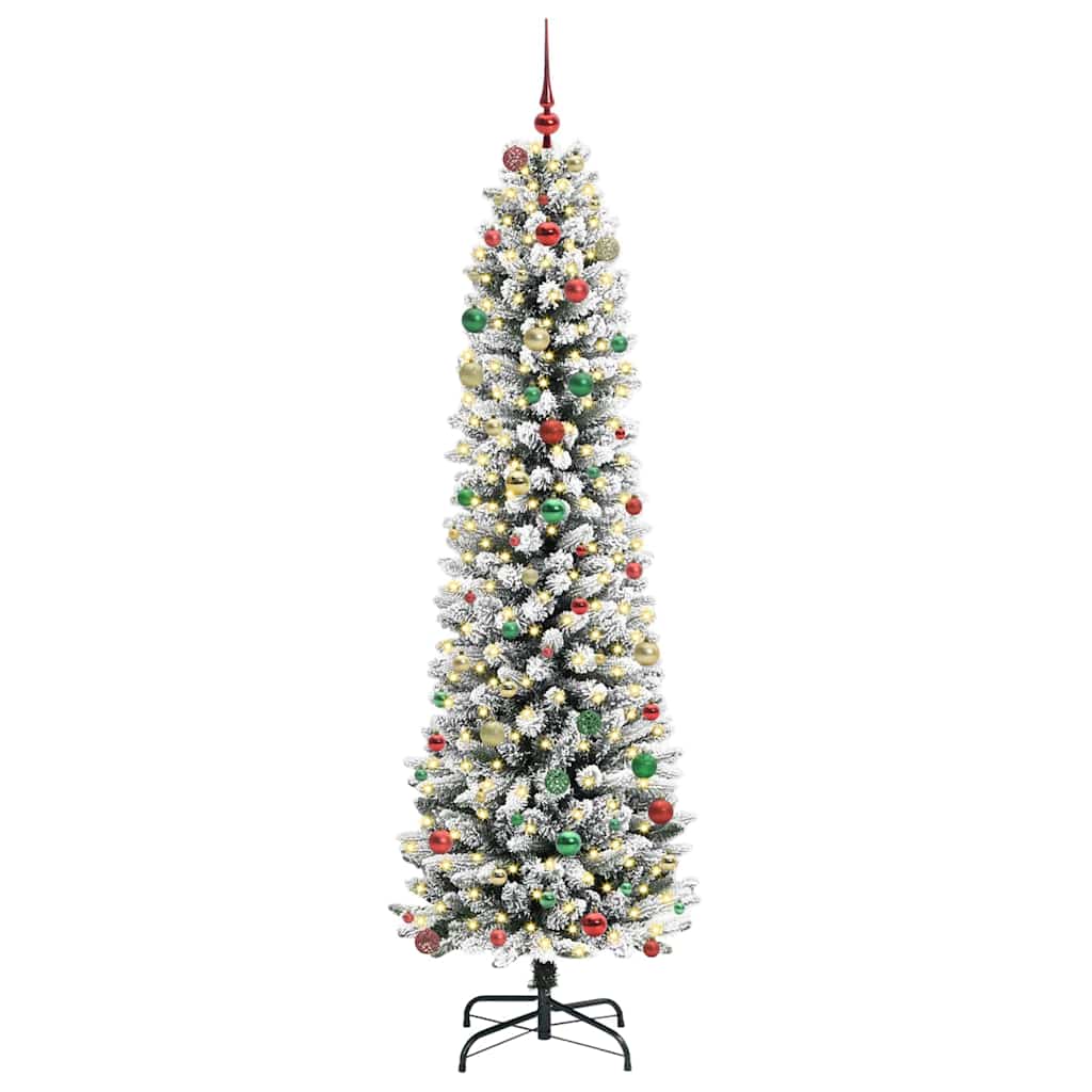 Albero di Natale artificiale con 300 LED Verde e bianco 240 cm
