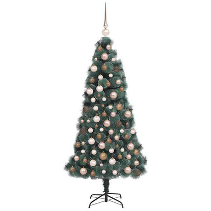 Albero di Natale artificiale preilluminato con set di palline