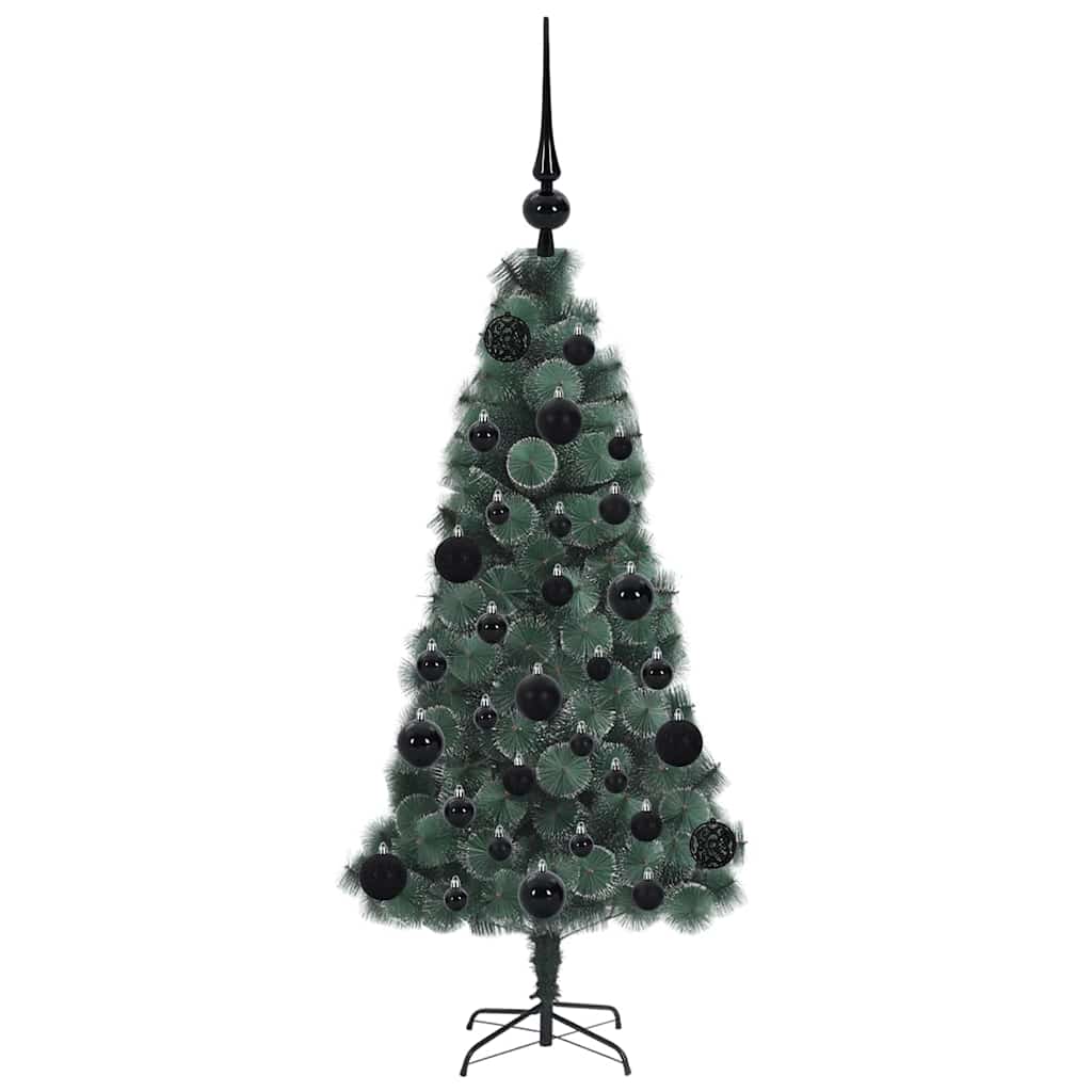 Albero di Natale artificiale preilluminato con set di palline