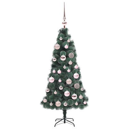 Albero di Natale artificiale pre-illuminato con set di palle