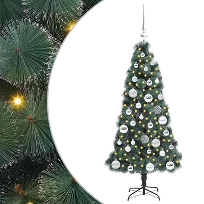 Albero di Natale artificiale pre-illuminato con set di palle