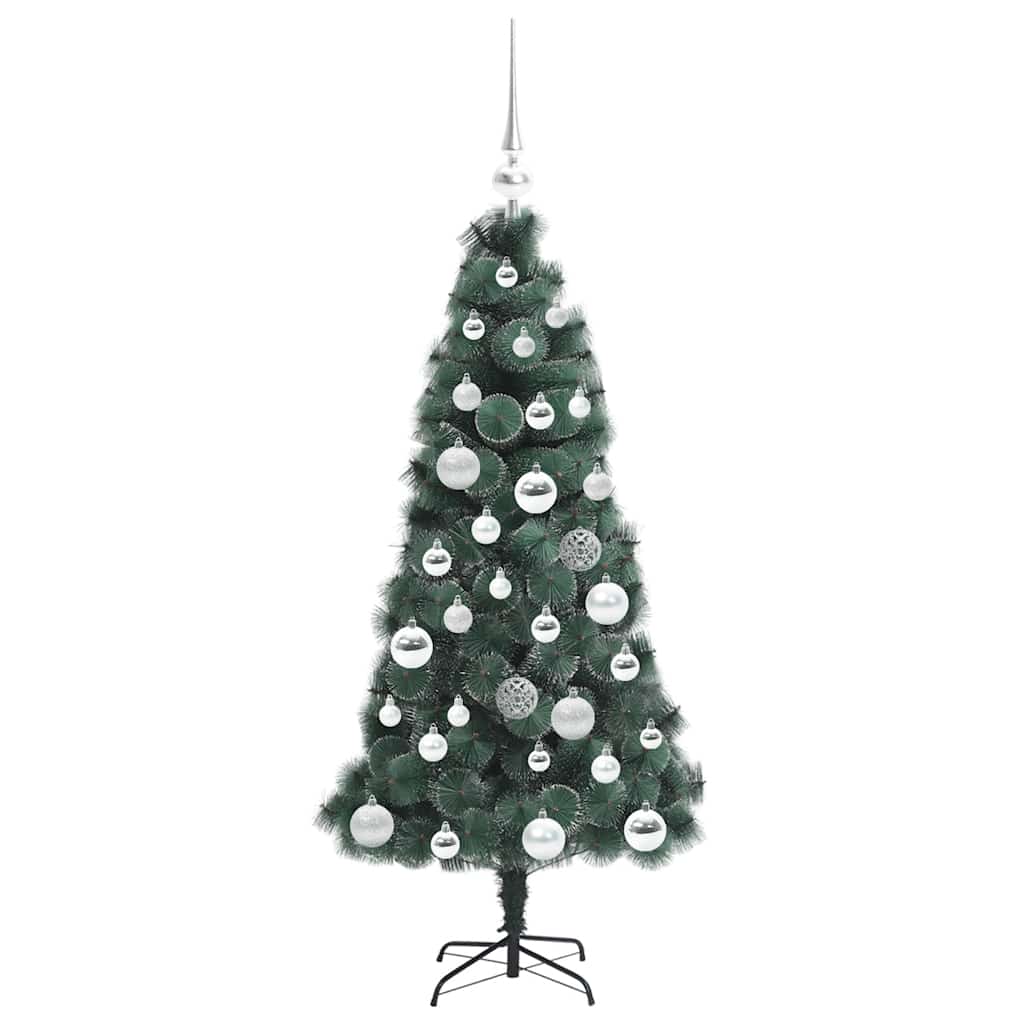 Albero di Natale artificiale pre-illuminato con set di palle