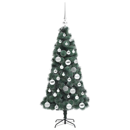 Albero di Natale artificiale pre-illuminato con set di palle