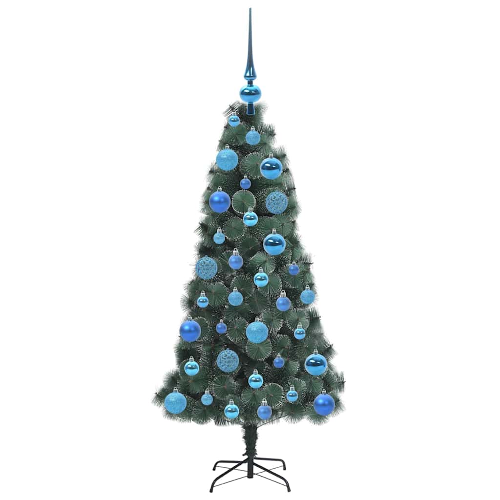 Albero di Natale artificiale pre-illuminato con set di palline