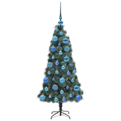 Albero di Natale artificiale pre-illuminato con set di palline