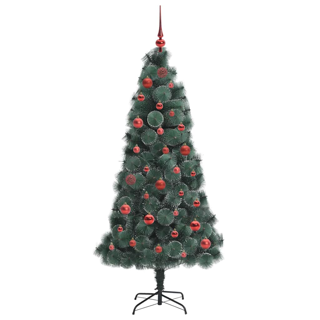 Albero di Natale artificiale pre-illuminato con set di palline