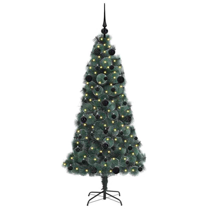 Albero di Natale artificiale pre-illuminato con set di palle