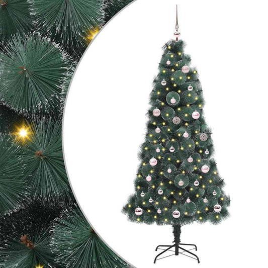 Albero di Natale artificiale pre-lit con set di palline 150 cm