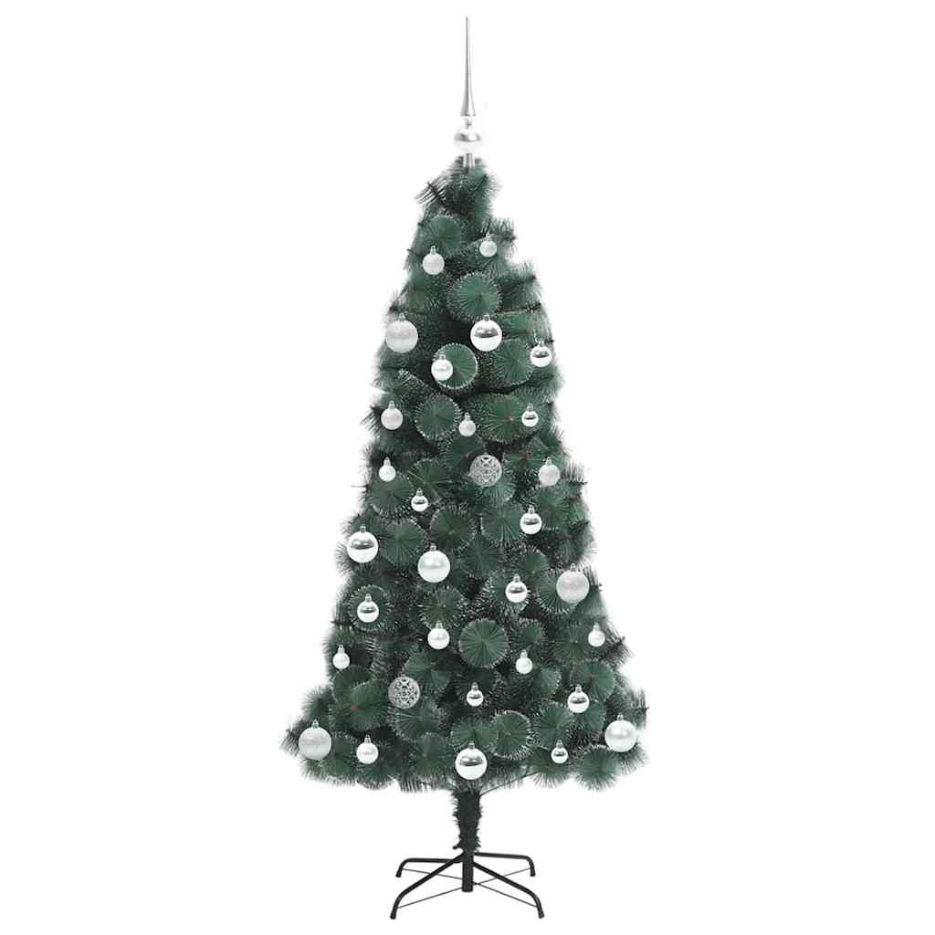 Albero di Natale artificiale pre-illuminato con set di palline