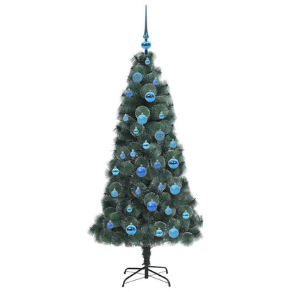 Albero di Natale artificiale preilluminato con set di palline