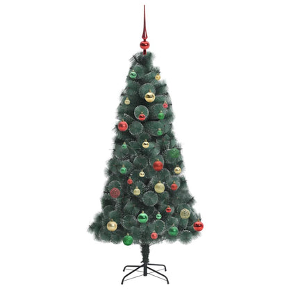 Albero di Natale artificiale preilluminato con set di palline