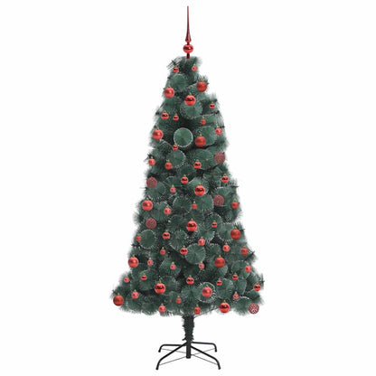 Albero di Natale artificiale preilluminato con set di palline