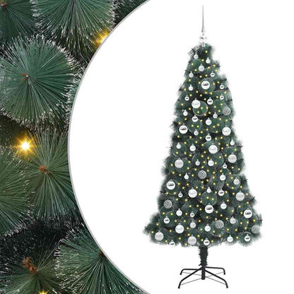 Albero di Natale artificiale preilluminato con set di palline
