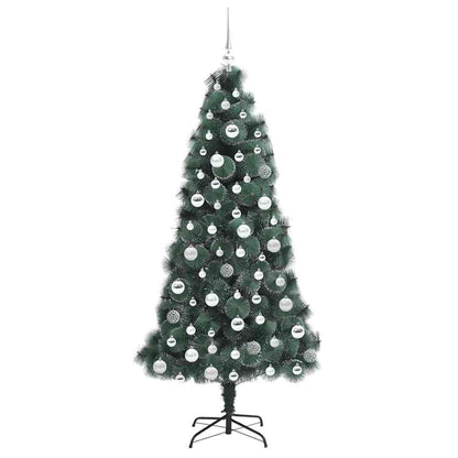 Albero di Natale artificiale preilluminato con set di palline