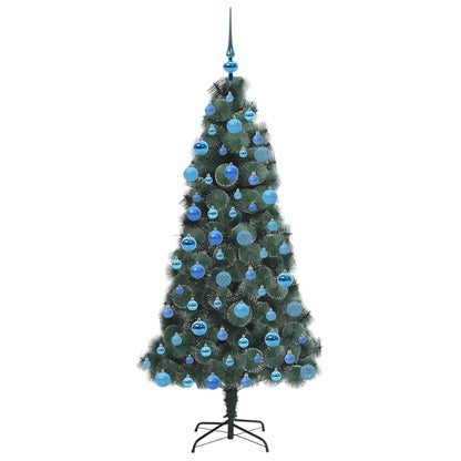 Albero di Natale artificiale preilluminato con set di palle