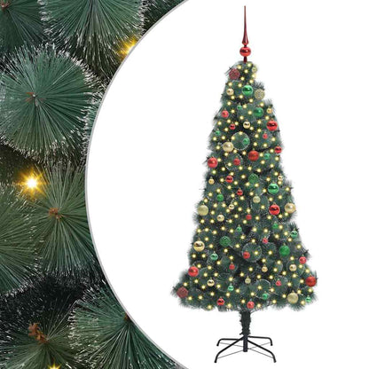 Albero di Natale artificiale illuminato con set di palline